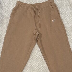 Nike Tan Sweatpants with Black Logo